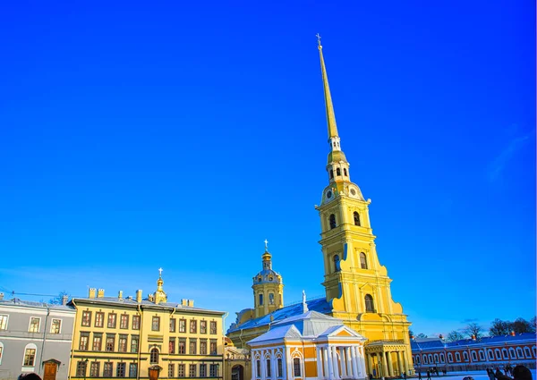 Katedra Piotra Pawła Twierdzy Piotra Pawła Petersburgu Rosja Najwyższa Świecie — Zdjęcie stockowe