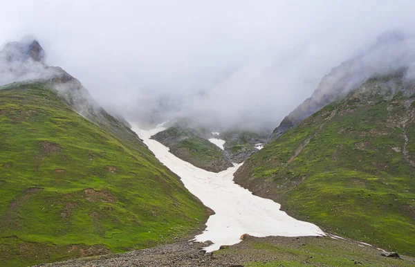 Beautiful Mountain Scenery Seeing Glaciers Rocks Way Kargil Village Depth — Stock fotografie
