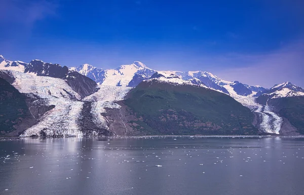Glacier Jette Dans Lac Qui Des Morceaux Glace Surface Profitez — Photo