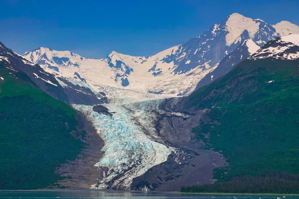 Glacier Jette Dans Lac Qui Des Morceaux Glace Surface Profitez — Photo