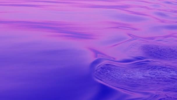 Фиолетовый Волнистый Фон Уровень Моря Плавно Движется Образует Рябь Природа — стоковое видео