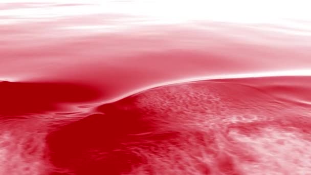 Red Wavy Background Sea Level Moves Smoothly Forms Ripple Nature — 图库视频影像