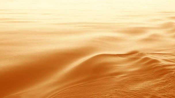 Golden Yellow Wavy Background Sea Level Moves Smoothly Forms Ripple — 图库视频影像