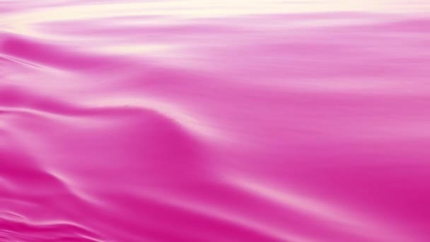 Розовый Волнистый Фон Уровень Моря Плавно Движется Образует Рябь Природа — стоковое видео