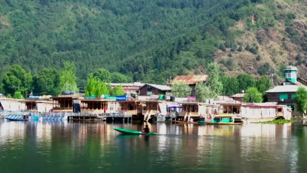 Srinagar India Julio 2018 Estilo Vida Lago Dal Hombre Local — Vídeo de stock