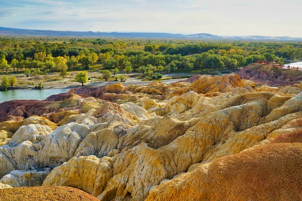 Las Rocas Coloridas Fueron Formadas Por Viento Erosión Del Agua —  Fotos de Stock