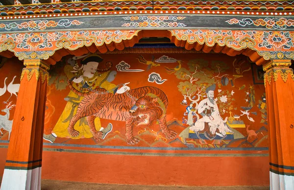 Rinpung Dzong Paro Dzong Bhutan Novembre 2019 Monastero Buddista Ufficio — Foto Stock