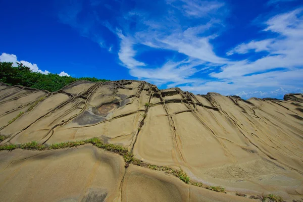 Erosão Oceano Intempérie Forma Rochas Pedras Estranhas Fugang Geopark Xiaoyeliu — Fotografia de Stock