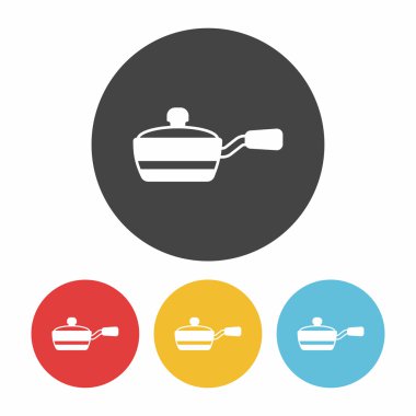 pot simgesi düz tasarım siyah