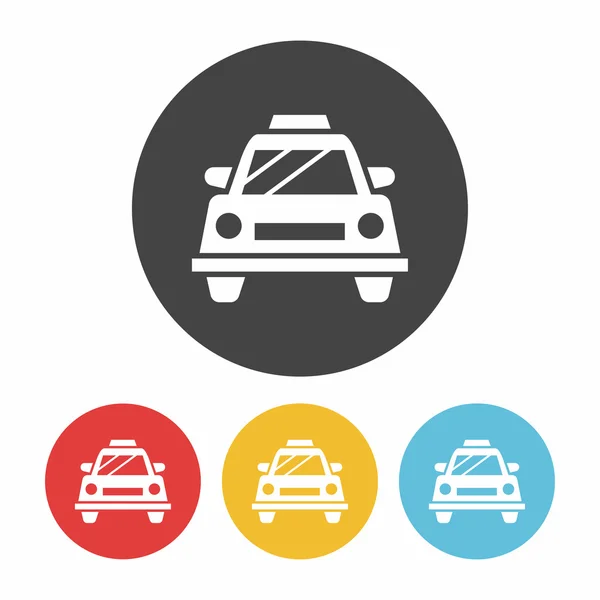 Taxi Ikone Flaches Design Schwarz — Stockvektor