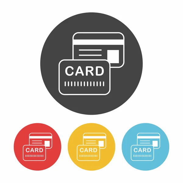 Credit Card Icon Flat Design Black — Stock Vector