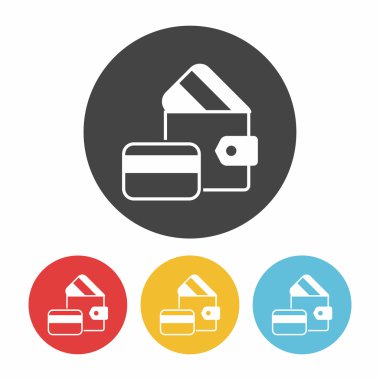 m-cüzdan simgesi düz tasarım siyah