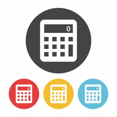 hesap makinesi simge düz tasarım siyah