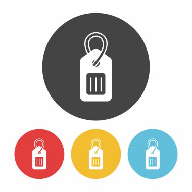 etiketi simgesi düz tasarım siyah