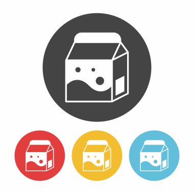 süt siyah simgesi düz tasarım