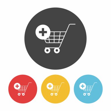 alışveriş sepeti simge vektör çizim web