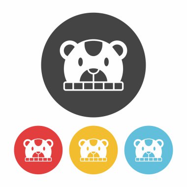 Bebek şapka simge vektör çizim