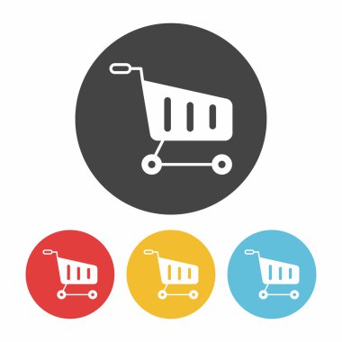 alışveriş sepeti simge vektör çizim web