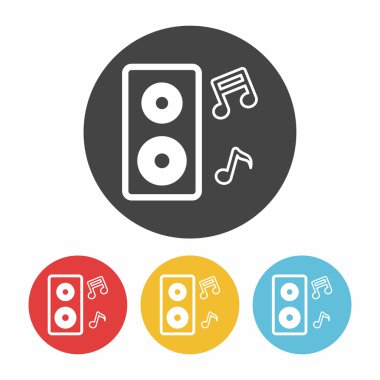 Ses donanımları simge vektör çizim