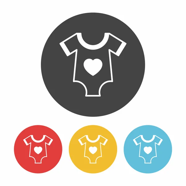 Bebê roupas ícone vetor ilustração —  Vetores de Stock