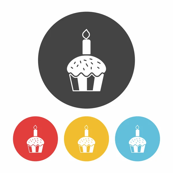 Ikona wektor tort urodziny ilustracja — Wektor stockowy