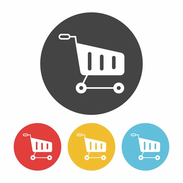 Web shopping cart icona vettoriale illustrazione — Vettoriale Stock