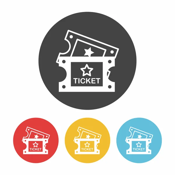 Film bilet ikona wektor ilustracja — Wektor stockowy