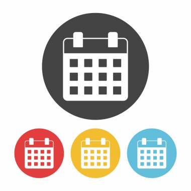 Takvim simgesi vektör illüstrasyonu