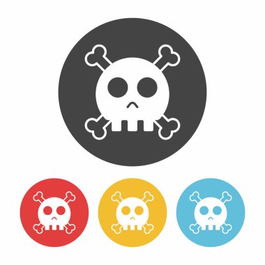 Cadılar Bayramı kafatası simge vektör çizim