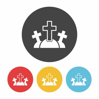 Cadılar Bayramı mezar simge vektör çizim