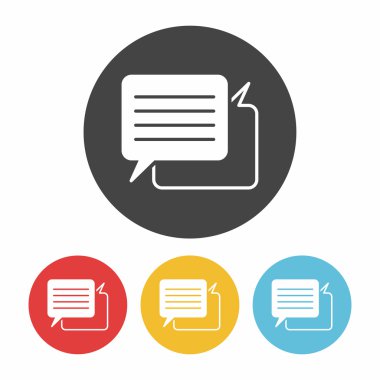 Office konuşma simge vektör çizim