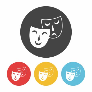 Opera maskesi simge vektör çizim