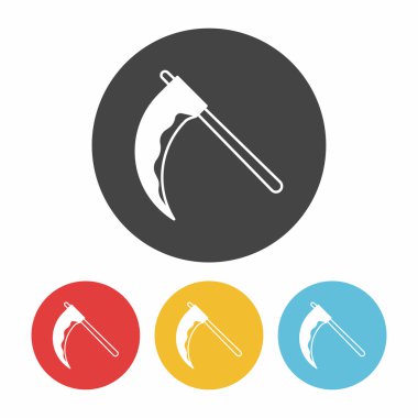 Cadılar Bayramı tırpan simge vektör çizim vektör çizim