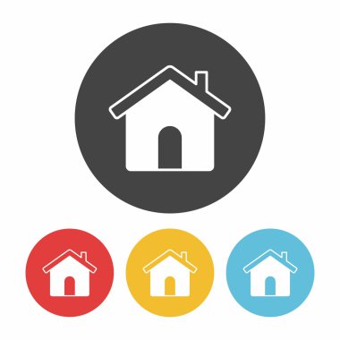 Web ev simgesini vektör çizim