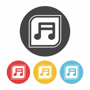 müzik medya simge vektör çizim