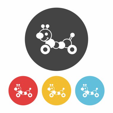 bebek oyuncağı ikon vektör illüstrasyonu