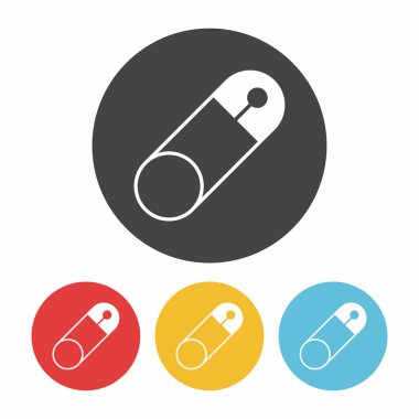 çengelli iğne simge vektör çizim