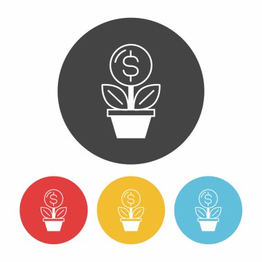 finansal para sembol simge vektör çizim