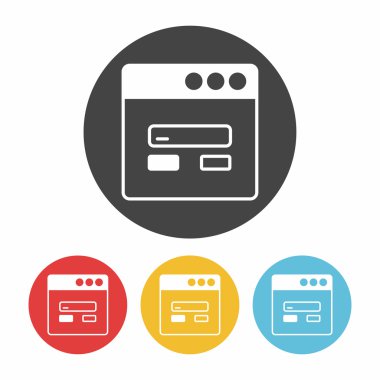 Web sayfası ikon vektör illüstrasyonu