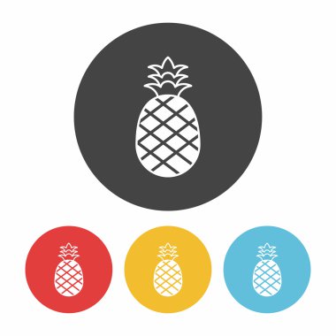 meyve ananas simge vektör çizim