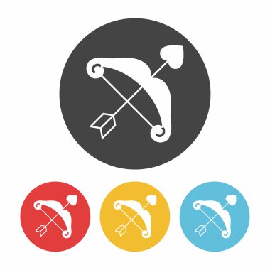 Aşk oku simge vektör çizim