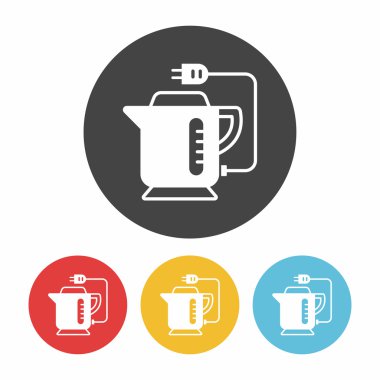 elektrik kettle simgesi vektör illüstrasyonu