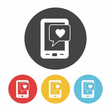 ileti simge vektör çizim seviyorum