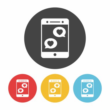 ileti simge vektör çizim seviyorum