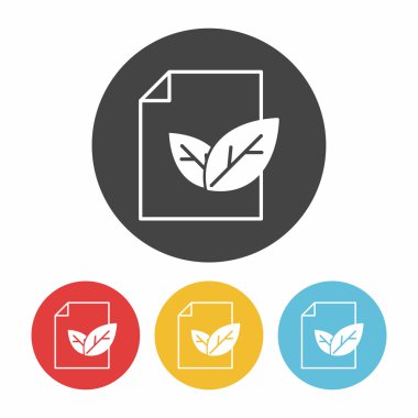 Çevre koruma kavramı geri dönüştürülmüş kağıt simge vektör çizim