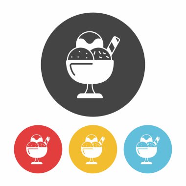 tatlı dondurma simge vektör çizim