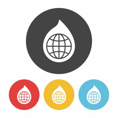 Çevre koruma kavramı conserve su simge vektör çizim