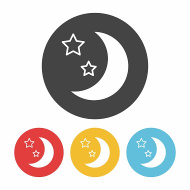 Uzay ay simge vektör çizim