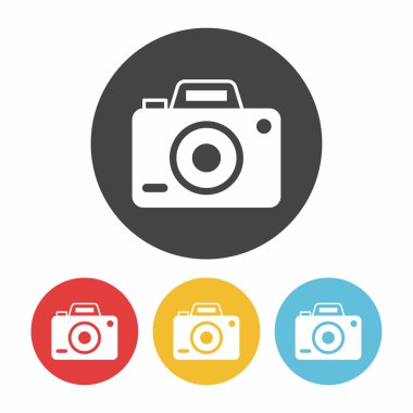 kamera simgesi vektör illüstrasyonu