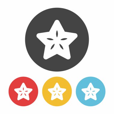 Star meyve simge vektör çizim